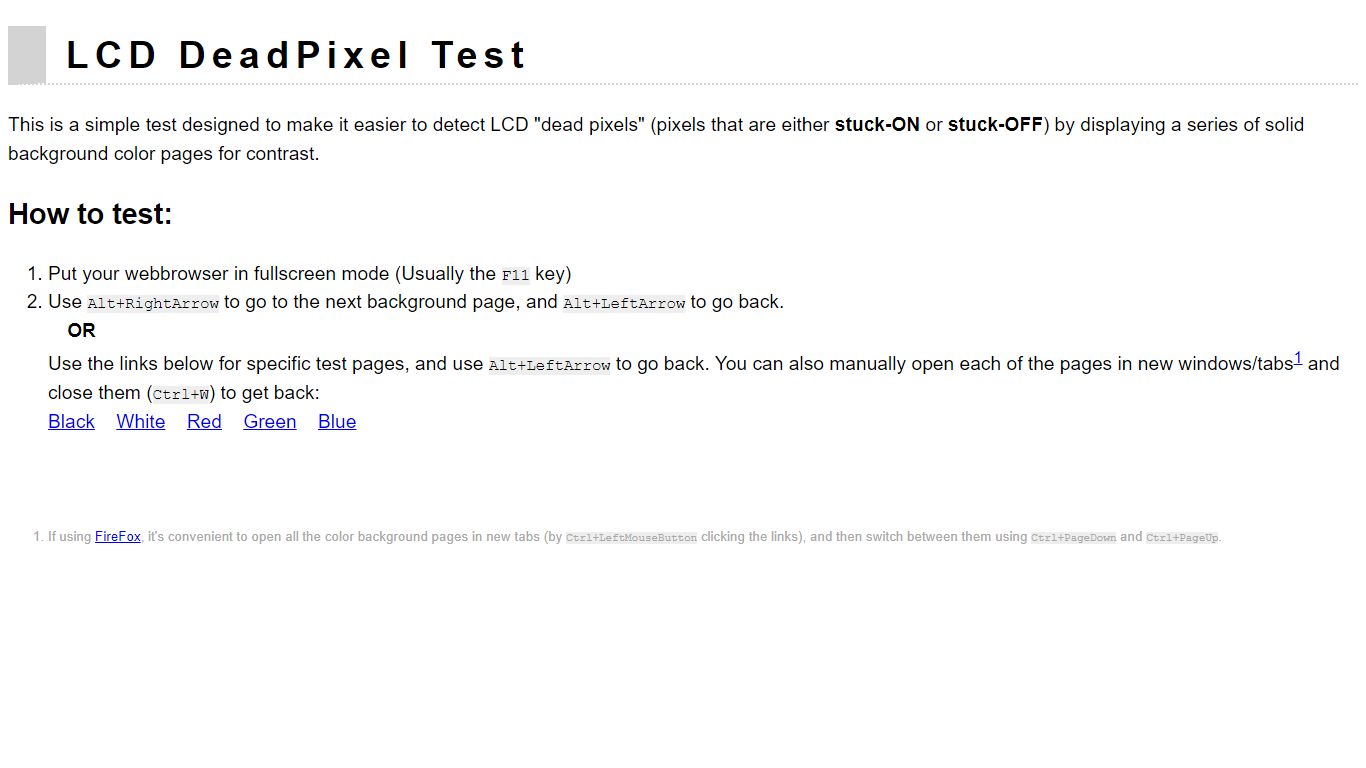 LCD Dead Pixel Test Backgrounds - jasonfarrell.com