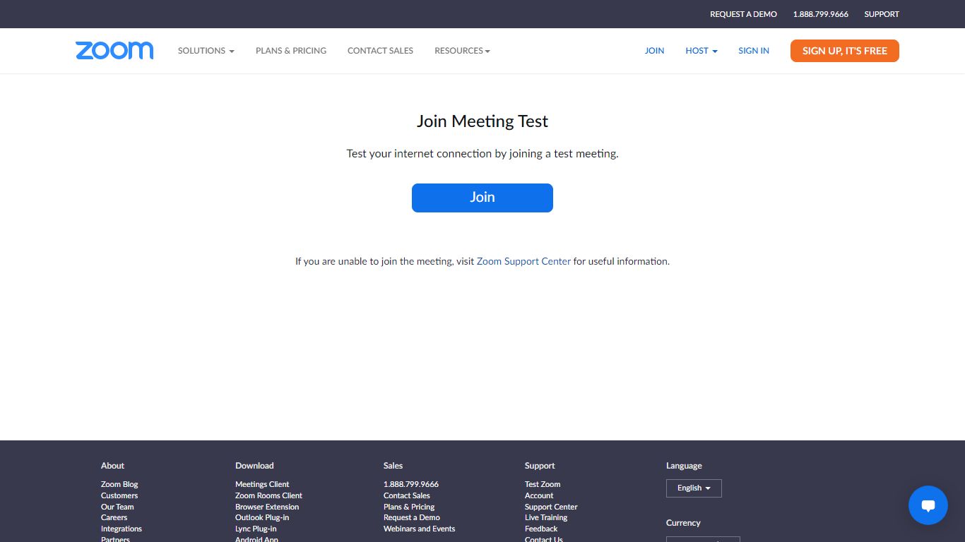 Join a Test Meeting - Zoom